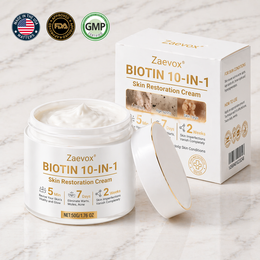 Made and Shipped from USA ✨Zaevox® Biotin 10-in-1 Skin Restoration Cream 🍀